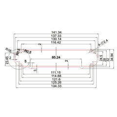 141*35Concluding Aluminum Enclosure Fine Project Box Case DIY PCB Instrument Shell