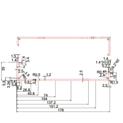 178*50仪表铝型材外壳体 DIY铝合金盒子 pcb外壳 铝壳体铝盒定做