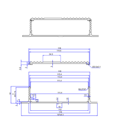 147*36PCB插式铝外壳服务器铝外壳体铝机壳高档处理胆机PCB铝外壳