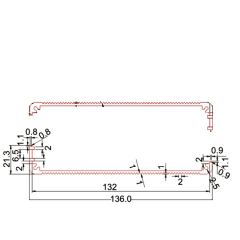 136*31Aluminum Extrusion Enclosure for portable power source