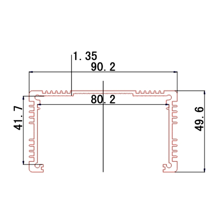 90*50anodised aluminium extrusions enclosure box china supplier