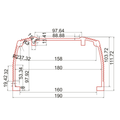 190*112分体铝型材外壳机箱功放整机型AC信号隔离器影音电器铝壳