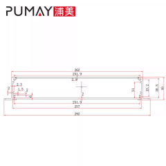 Aluminum Instrument Equipment Chassis Enclosure 292*45-205 mm