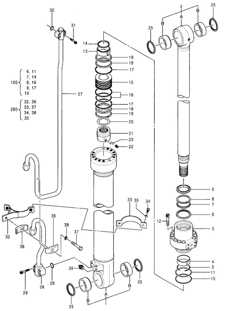 Hydraulic cylinder seal kit failure and analysis