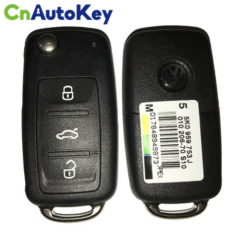 CN001051 VW Remote Flip Key 3 Button ID48 433MHZ 5K0 837 202 J