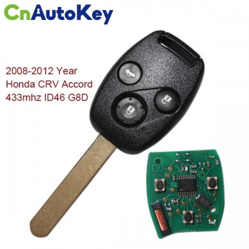 CN003016 2008-2012 Honda CRV Accord remote 433mhz ID46 3 button G8D