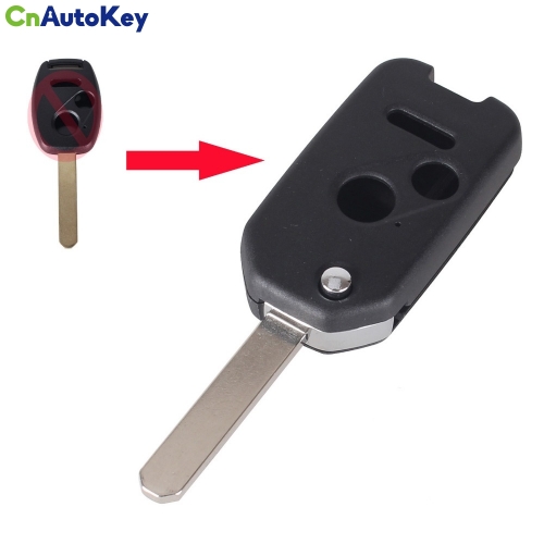 CS003012 2 Button + Panic 3 Button Modified Flip Folding Remote Key Shell For HONDA Odyssey Rigeline Accord Fob Case