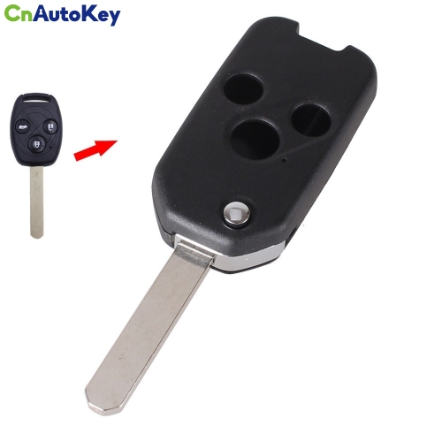 CS003022 Uncut Blade Folding Car Key Shell Flip Remote Car Key Case for Honda Accord 3 Buttons Car Key Cover