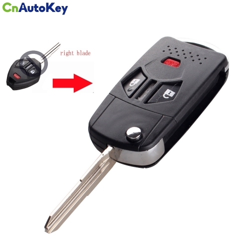 CS011009 Modified 3 2+1 Buttons Remote Flip Folding Key Shell Case Fob For Mitsubishi Endeavor 2007-2011 New