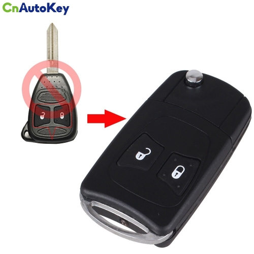 CS015004 2 Button Modified Flip Car Key Blank For Chrysler Aspen Dodge Jeep Commander Grand Cherokee Car Key Shell Remote Case