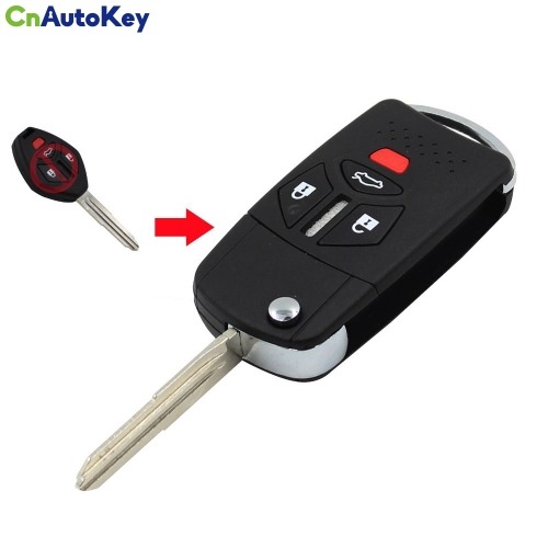 CS011014 Folding Flip Remote Key Shell Case fob Key For Mitsubishi Galant Eclipse Endeavor Outlander 4 Buttons Right Blade