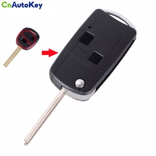 CS052006 Flip Folding Remote Car Key Case Fob For LEXUS IS200 IS300 LS400 LS430 Key Shell 2 Buttons With Logo
