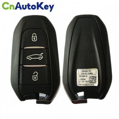 CN016011 Original 3 Buttons Smart Remote Key For Citroen C4L With ID46 Chip 434Mhz Car Alarm Keyless Entry FOB