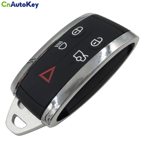 CS025001 Smart Card 5 Buttons Remote Car Key Shell Blank Uncut Fob Replacement Case for Jaguar X S-Type XF XK
