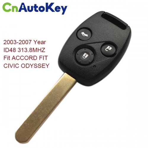 CN003023 2003-2007 Honda Remote Key 3 Button and Chip Separate ID48 313.8MHZ Fit ACCORD FIT CIVIC ODYSSEY