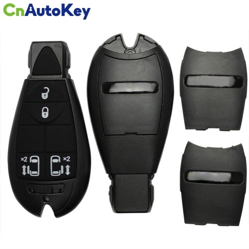 CS015032 4 Button Remote Case Smart Key Shell For Chrysler Dodge Jeep With Uncut Blade