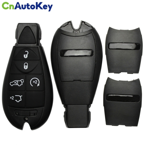 CS015035 5 Button Remote Case Smart Key Shell For Chrysler Dodge Jeep With Uncut Blade