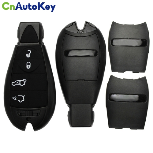 CS015031 4 Button Remote Case Smart Key Shell For Chrysler Dodge Jeep With Uncut Blade