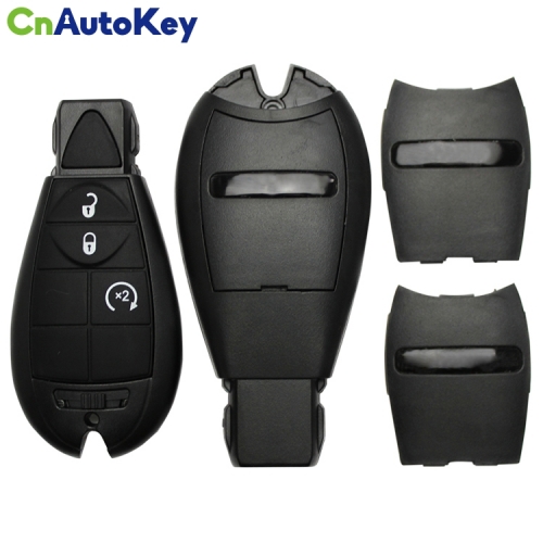 CS015029 3 Button Remote Case Smart Key Shell For Chrysler Dodge Jeep With Uncut Blade