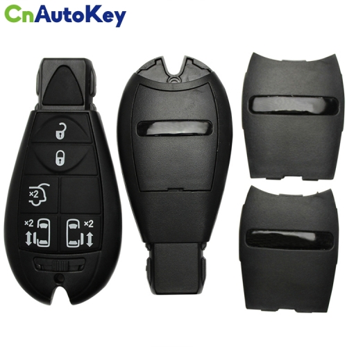 CS015036 5 Button Remote Case Smart Key Shell For Chrysler Dodge Jeep With Uncut Blade