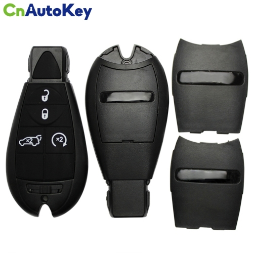 CS015033 4 Button Remote Case Smart Key Shell For Chrysler Dodge Jeep With Uncut Blade