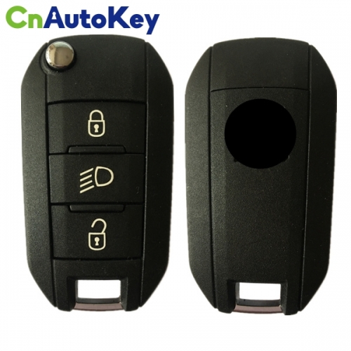 CN009036  Flip Key for Peugeot Buttons3 Frequeny 433 MHz Transponder PCF 7941 Part No 5FA01035304
