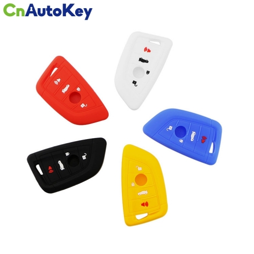 SCC006009 Silicone Car Key Protective Holder Case Cover Bag for BMW X1 F48 2016 2017 Smart Key Refit Protector