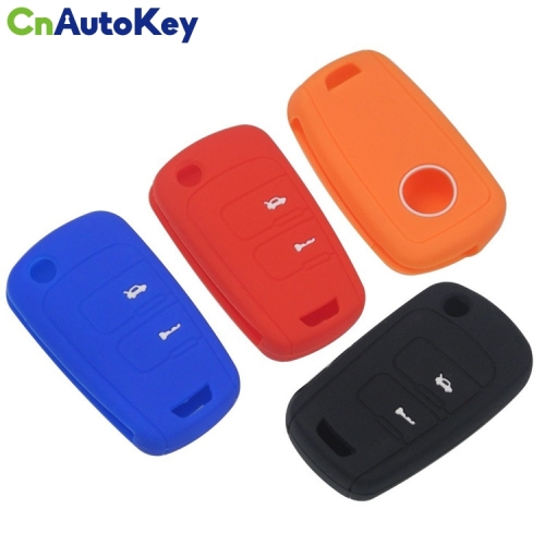 SCC013007 Flip Folding Remote Key Case Silicone Cover For Chevrolet Epica Sail Buick Excelle 2 Button Fob Protector Holder