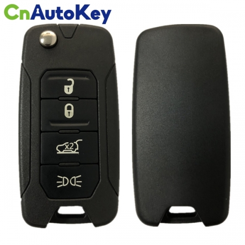 CN086024 4 buttpns Folding Remote Key fob 433MHz ID48 Megamos AES chip for Fiat 500X Jeep Renegade 2016-2018 2ADFTFI5AM433TX SIP22 blade
