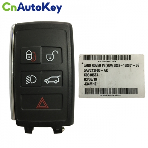 CN004030 New Smart Remote Key Fob 434MHz 5 Button for LAND ROVER JK52-15K601-BG 5AVC13F08-AK