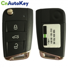 CN001090 ORIGINAL Flip Key for VW 3 Buttons  434MHz  MEGAMOS 88 AES MQB  Part No 5G6 959 752AG
