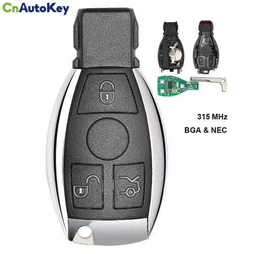 CN002036 3 Buttons Car Smart Remote Key For Mercedes Benz year 2000+ NEC&BGA style Auto Remote Key Control 315MHz