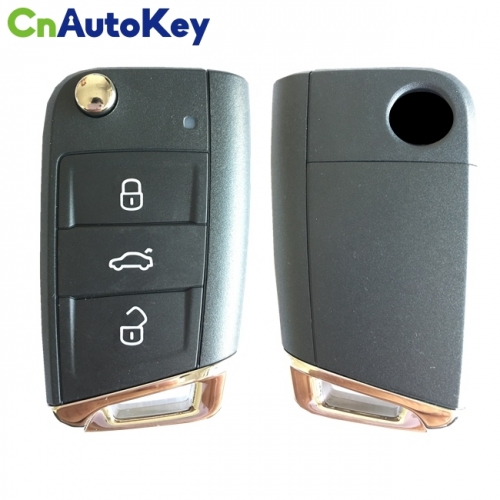 CN001105 Original 3 Buttons 434 MHz MQB Type Flip Remote Key for VW Skoda Octavia 2012-2018 - 5ED 959 752
