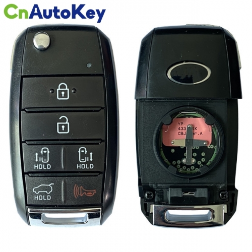 CN051126 2015-2018 KIA Sedona 2015-2018 Genuine Flip Remote Key Remote 6 Buttons 433MHz 95430-A9300