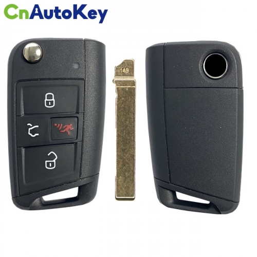 CN001107 2018 - 2020 Volkswagen Remote Flip Key 315MHZ 5G6 959 752 BG without Comfort Access HU162-T Key NBGFS125C5