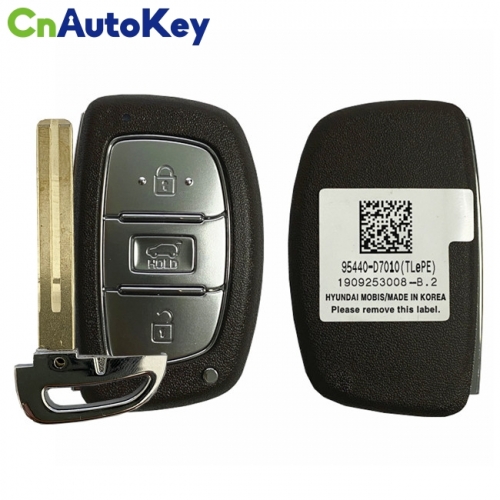 CN020145 Hyundai Tucson 2019-2020 Genuine Smart Remote Key 3 Buttons Auto Start Type 433MHz Genuine Transponder HITAG3 95440-D7010