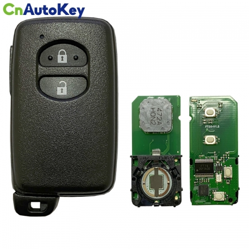 CN007195 2 Buttons Black 433MHz FSK F433 Board ID74-WD04 Smart Remote Key For Toyota Corolla 89904-0F010 B75EA