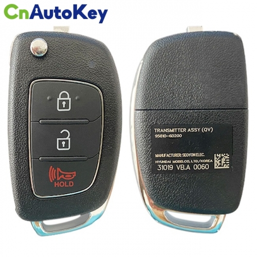 CN020184 ORIGINAL Flip Key for Hyundai 433 Mhz 4D60 80 Bit,Part No 95810-6D200