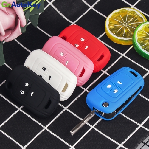 CS013018   Key Rings Silicone Remote Car Keys Cover Case For Buick For OPEL VAUXHALL Astra J Corsa E Insignia Zafira C For Chevrolet