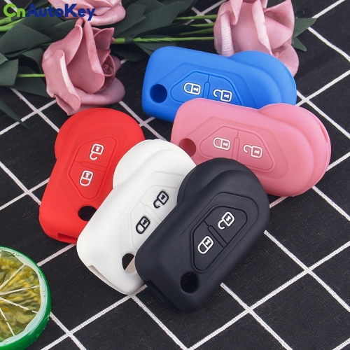 CS016023     For Citroen DS3 2009-2016 Protector Cover Holder Skin Car Silicone Car Flip Key Cover 2 Button Silicone Car Key Case