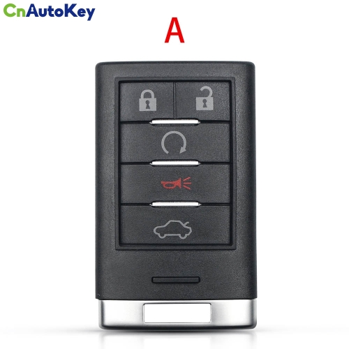 CS014021  For Chevrolet Corvette Fob 4 Buttons Remote Key Shell Keyless Entry Case Replacement For 2007-2014 Cadillac CTS XTS DTS