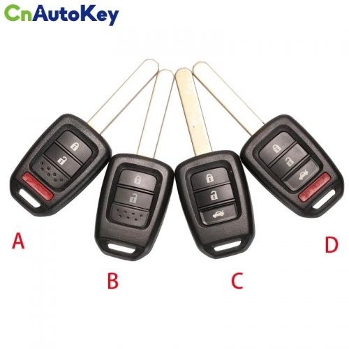 CS003037  2/3/4 Buttons Remote Key Shell For Honda Accord CR-V FIT XRV VEZEL CITY JAZZ CIVIC HRV FRV Remote Key Case Fob