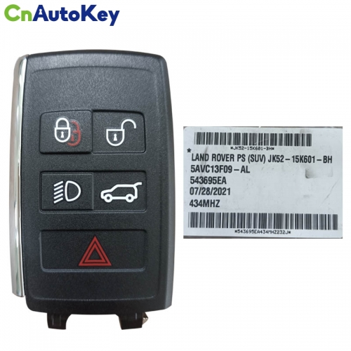 CN004038 OEM Smart key for Land/Range Rover Buttons:4+1 / Frequency:434MHz / Transponder: HITAG PRO Part No: PS(SUV)JK52-15K601-BH