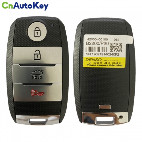 CN051150   Kia Soul 2014+ Smart Key, 4Buttons, CQOFN00100, 433MHz 95440-B2200 Kia Soul Smart Key 433Mhz Fcc Id Cqofn00100