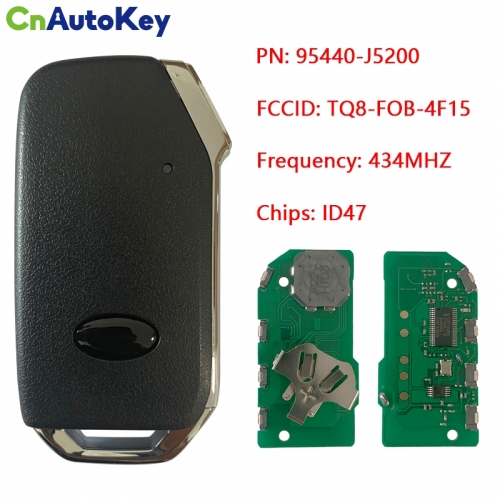 CN051154  95440-J5200 Smart Remote Key 4 Button 434MHz ID47 Chip for KIA Stinger 2018 2019+ FCCID: TQ8-FOB-4F15