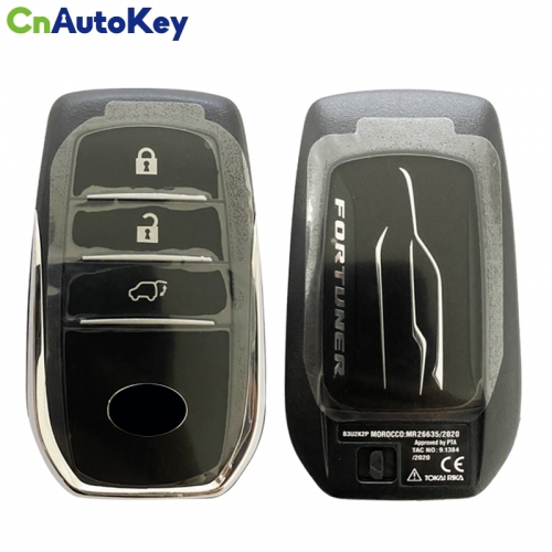CN007282 car key Fit for Toyota FORTUNER 434MHZ 3 Button Smart Remote key FCC ID :B3U2K2P/0010 BM1EW/0182 Board Number