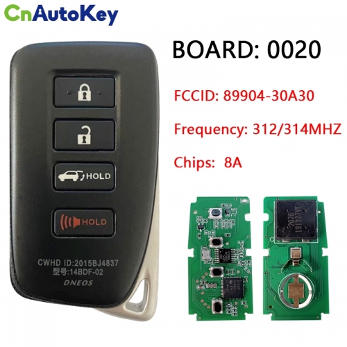 CN052016 For Lexus ES350 4-Button Smart Key HYQ14FBA  G BOARD 0020  89904-30A30 271451-0020