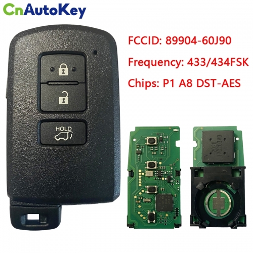 CN007164 Toyota Highlander 3 button Smart key keyless 434mhz - BH1EW TOKAI RIKA