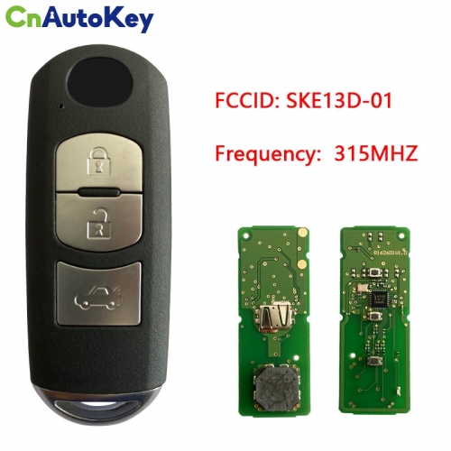 CN026032  Smart Remote Key Fob FSK 315MHz ID49 For Mazda 3 CX-5 3 Button Model P/N: 662F-SKE13D01 SUV SKE13D-01 SKE13D-02