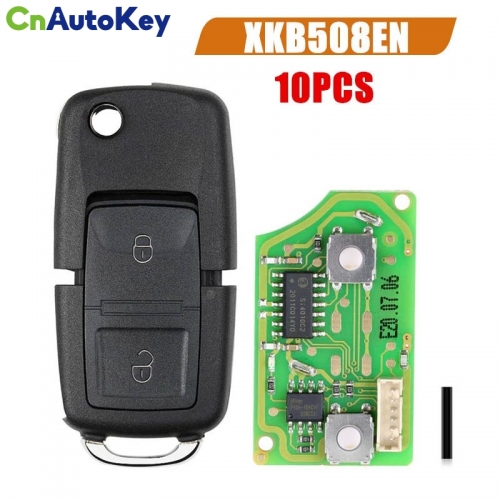 10PCS XHORSE XKB508EN Wire Remote Key B5 Style 2 Buttons work with MINI Key Tool/VVDI2